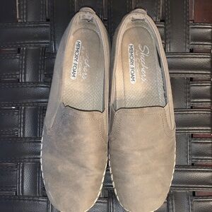 Skechers Taupe Slip-On Loafers